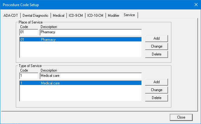 setting-up-service-codes